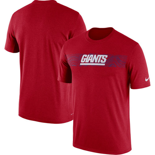 New York Giants Red Sideline Seismic Legend T-Shirt