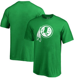 Washington Redskins Pro Line by Fanatics Branded . Patrick's Day White Logo T-Shirt Kelly Green