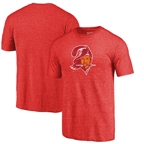 Tampa Bay Buccaneers Red Throwback Logo Tri-Blend Pro Line by T-Shirt