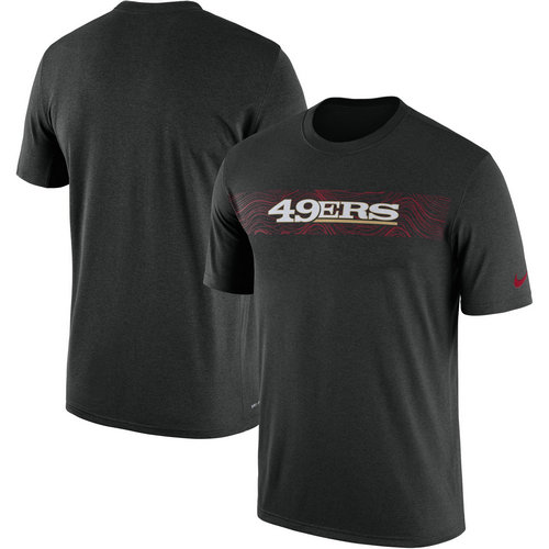 San Francisco 49ers Black Sideline Seismic Legend T-Shirt
