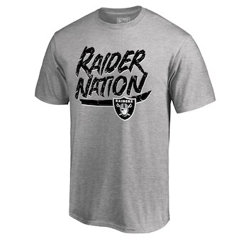 Oakland Raiders Pro Line by Fanatics Branded Heather Gray Hometown Collection Big & Tall T-Shirt