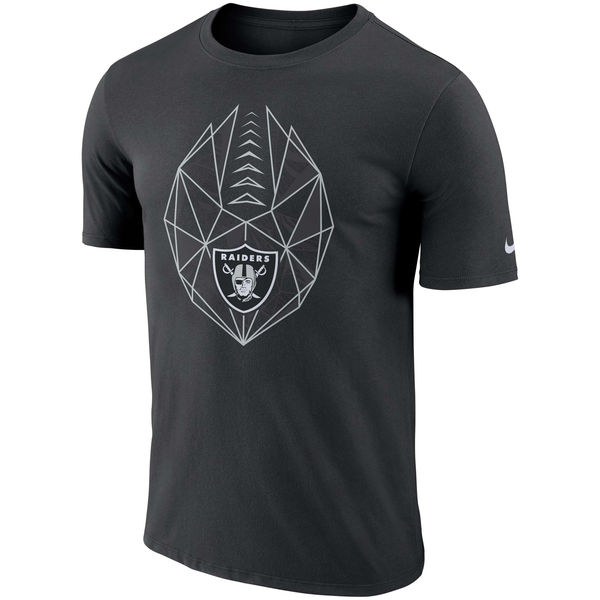 Oakland Raiders Black Fan Gear Icon Performance T-Shirt