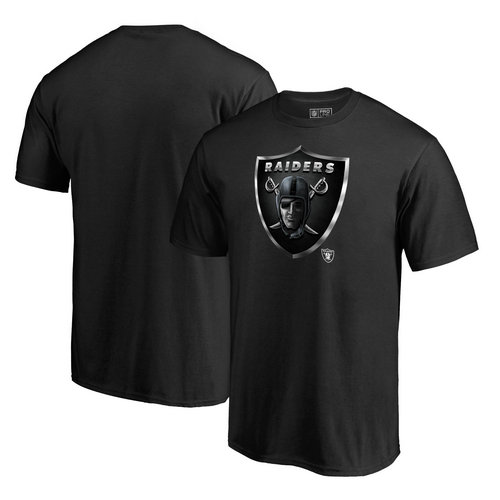 Oakland Raiders Pro Line by Fanatics Branded Midnight Mascot Big and Tall T-Shirt - Black