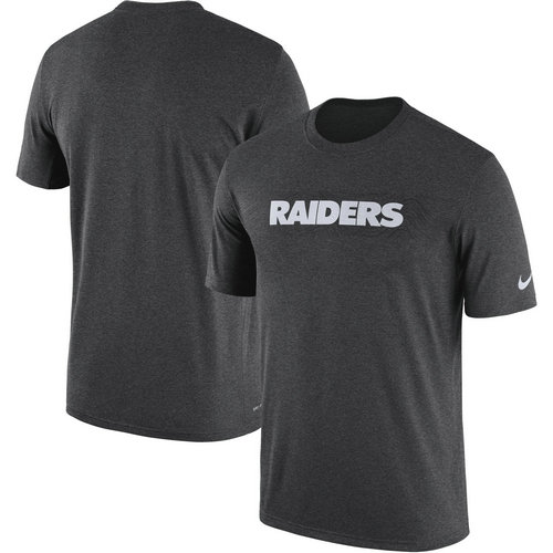 Oakland Raiders Heathered Charcoal Sideline Seismic Legend T-Shirt