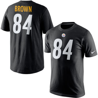 Pittsburgh Steelers 84 Antonio Brown Player Pride Name & Number T-Shirt - Black