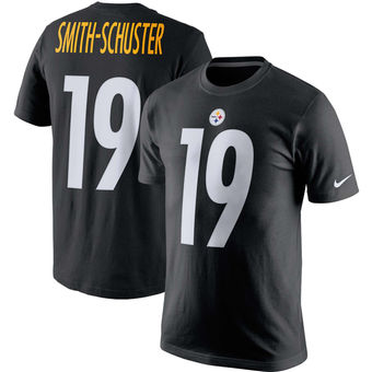 Pittsburgh Steelers 19 JuJu Smith-Schuster Black Player Pride Name & Number T-Shirt