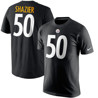 Pittsburgh Steelers 50 Ryan Shazier Black Player Pride Name & Number T-Shirt