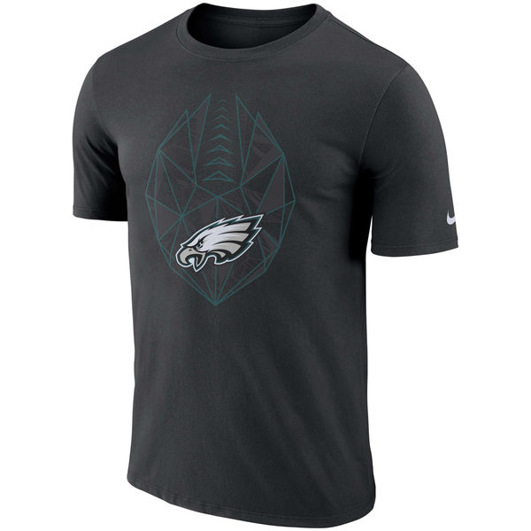 Philadelphia Eagles Black Fan Gear Icon Performance T-Shirt