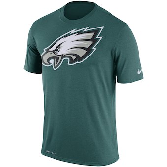 Philadelphia Eagles Green Legend Performance Logo Essential 3 T-Shirt