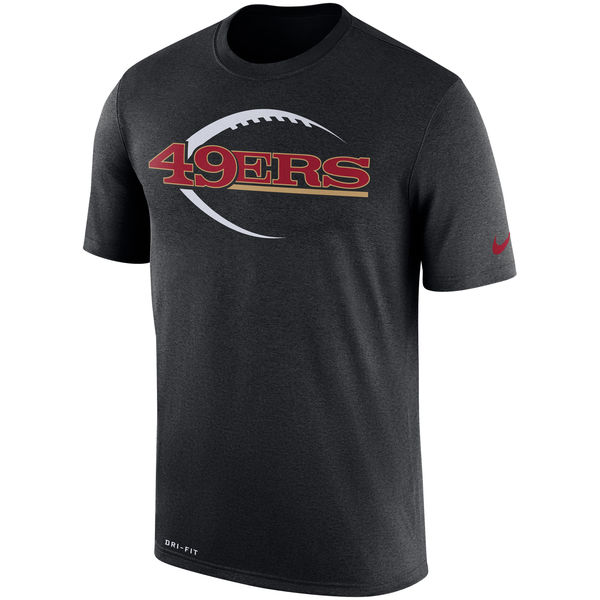San Francisco 49ers Black Legend Icon Logo Performance T-Shirt