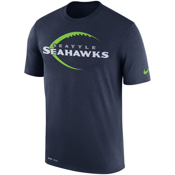 Seattle Seahawks College Navy Legend Icon Logo Performance T-Shirt