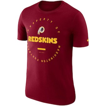 Washington Redskins Burgundy Sideline Property Of Performance T-Shirt