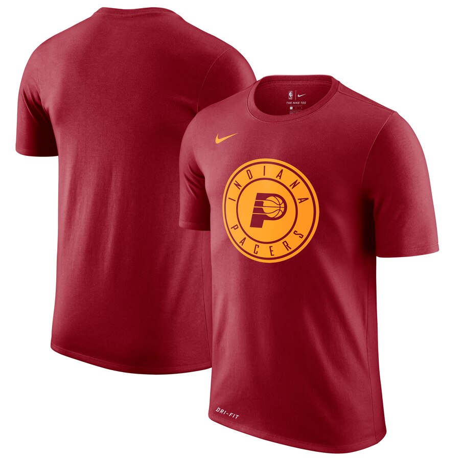 Indiana Pacers Nike Hardwood Classics Performance Logo T-Shirt Red - Click Image to Close
