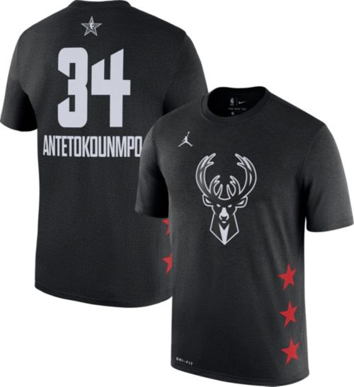 Jordan 2019 NBA All-Star Game #34 Giannis Antetokounmpo Dri-FIT Black T-Shirt