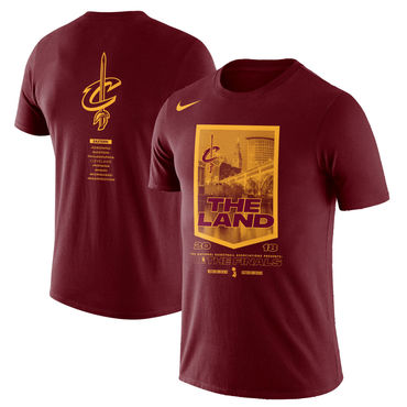Cleveland Cavaliers Nike 2018 NBA Finals Bound City DNA Cotton Performance Red T-Shirt - Click Image to Close