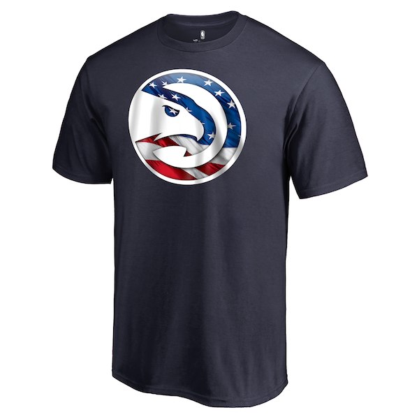 Atlanta Hawks Fanatics Branded Navy Personalized Name and Number Banner Wave T-Shirt