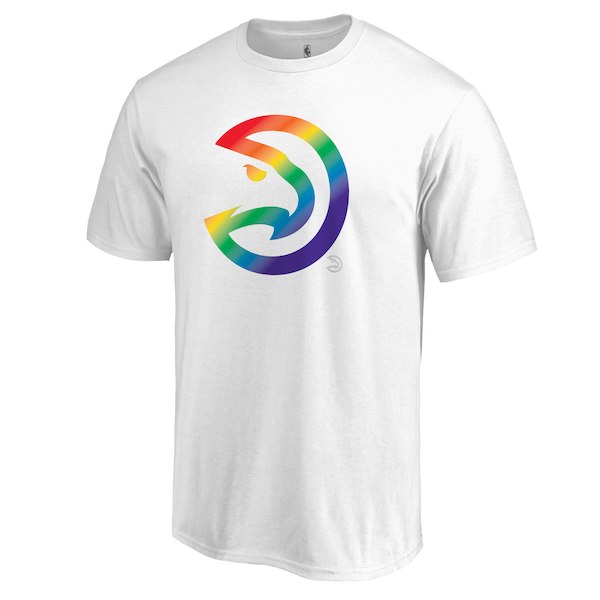 Atlanta Hawks White Fanatics Branded Team Pride V-Neck T-Shirt
