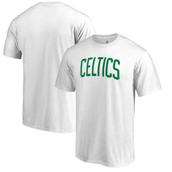 Boston Celtics Fanatics Branded White Primary Wordmark T-Shirt