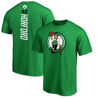 Boston Celtics 42 Al Horford Fanatics Branded Kelly Green Backer 3 Name & Number T-Shirt