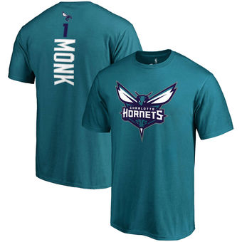 Charlotte Hornets 1 Malik Monk Fanatics Branded Teal Backer Name & Number T-Shirt