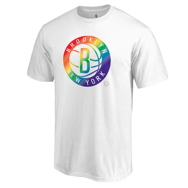 Brooklyn Nets White Fanatics Branded Team Pride V-Neck T-Shirt