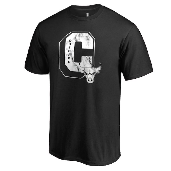 Chicago Bulls Fanatics Branded Black Letterman T-Shirt