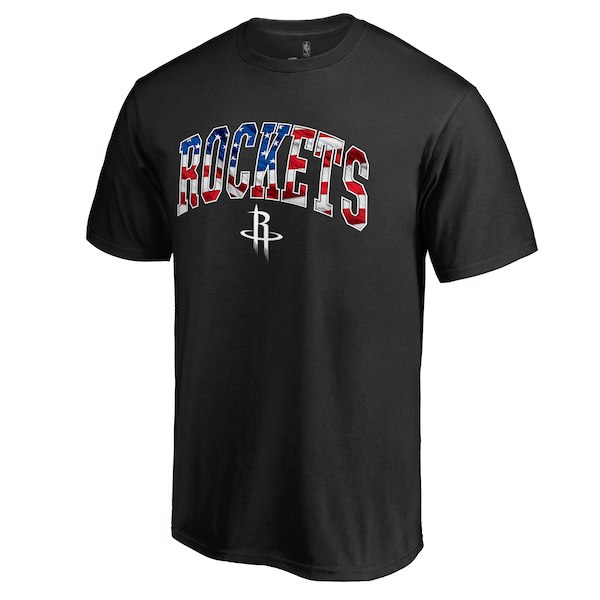 Houston Rockets Black Banner Wave T-Shirt - Click Image to Close