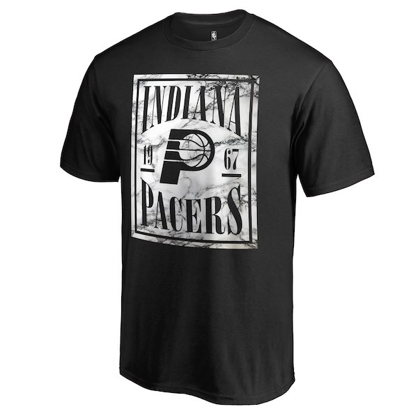 Indiana Pacers Fanatics Branded Black Court Vision T-Shirt - Click Image to Close