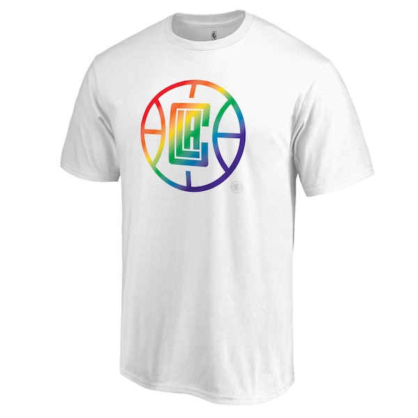 LA Clippers White Fanatics Branded Team Pride V-Neck T-Shirt