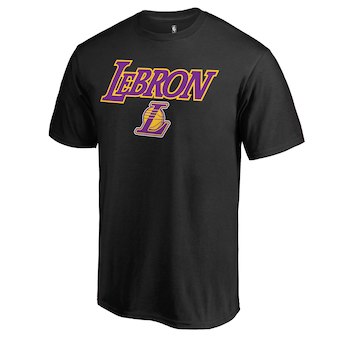 Los Angeles Lakers 23 LeBron James Fanatics Branded Black Hometown Collection Showtime T-Shirt