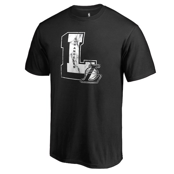 Los Angeles Lakers Fanatics Branded Black Letterman T-Shirt