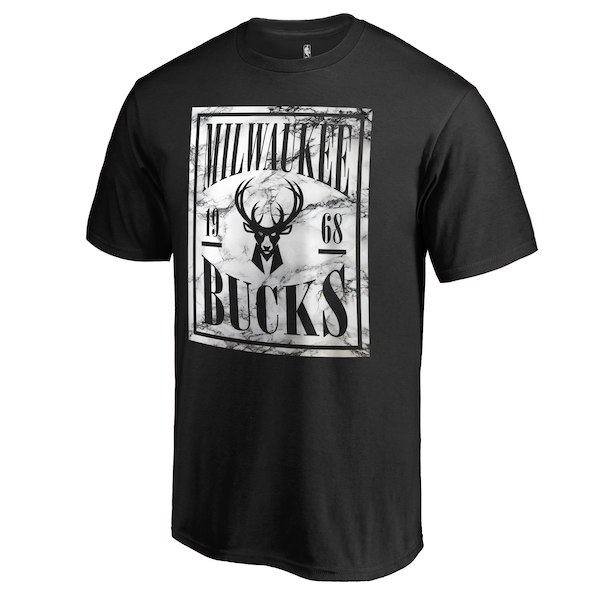 Milwaukee Bucks Fanatics Branded Black Court Vision T-Shirt