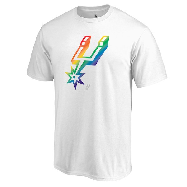 San Antonio Spurs White Fanatics Branded Team Pride V-Neck T-Shirt