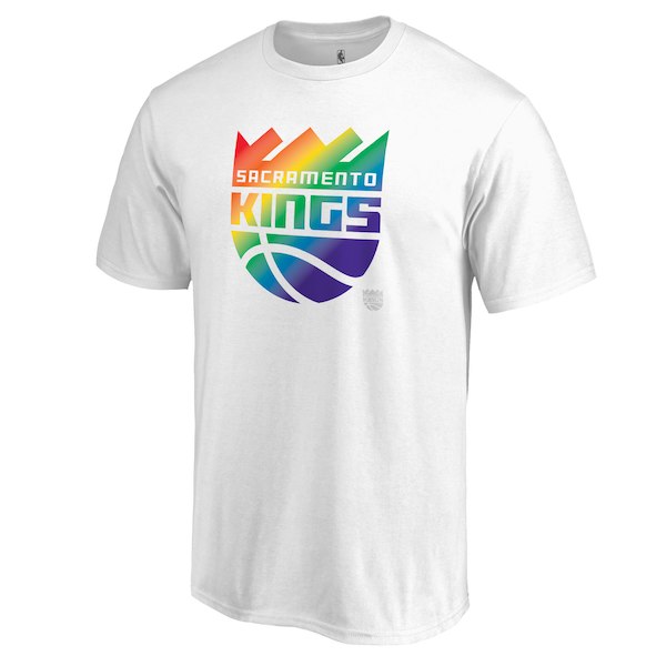 Sacramento Kings White Fanatics Branded Team Pride V-Neck T-Shirt