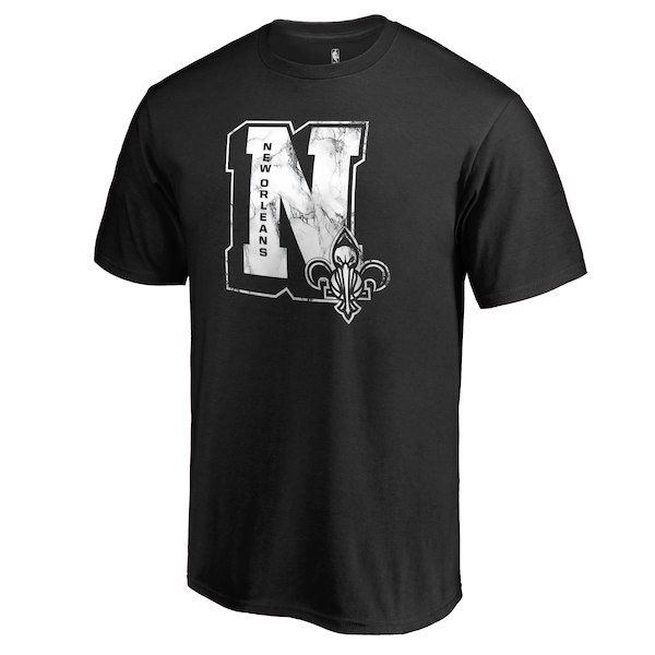 New Orleans Pelicans Fanatics Branded Black Letterman T-Shirt
