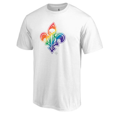 New Orleans Pelicans White Fanatics Branded Team Pride V-Neck T-Shirt - Click Image to Close