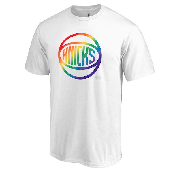 New York Knicks White Fanatics Branded Team Pride V-Neck T-Shirt
