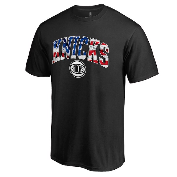 New York Knicks Black Banner Wave T-Shirt