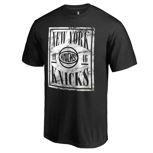New York Knicks Fanatics Branded Black Court Vision T-Shirt - Click Image to Close