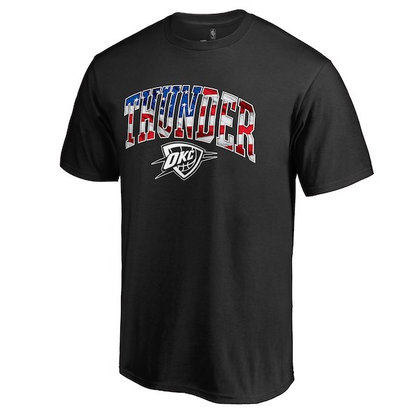 Oklahoma City Thunder Black Banner Wave T-Shirt