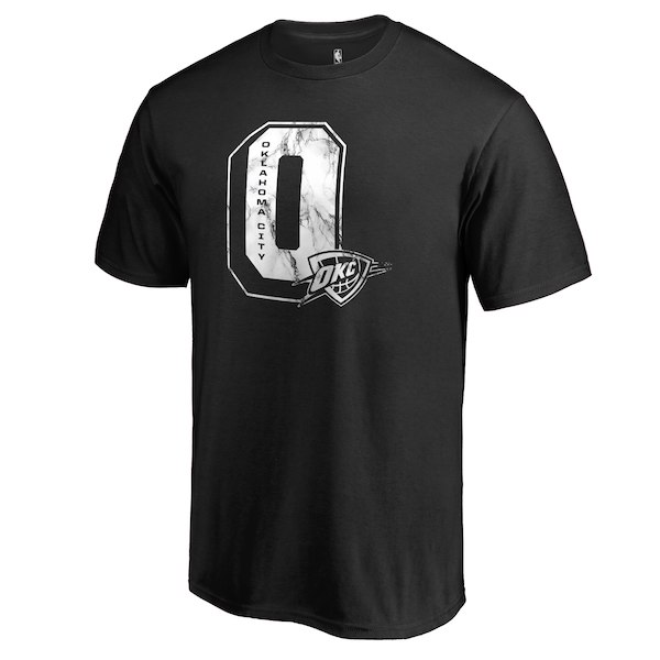 Oklahoma City Thunder Fanatics Branded Black Letterman T-Shirt
