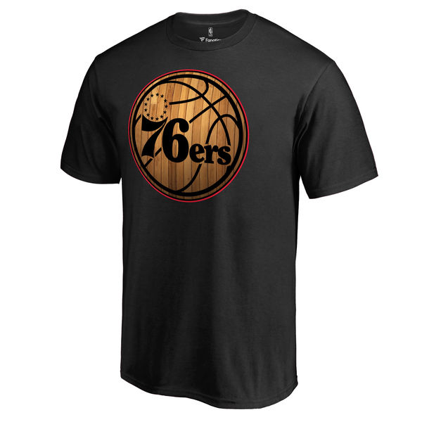Philadelphia 76ers Fanatics Branded Black Hardwood T-Shirt