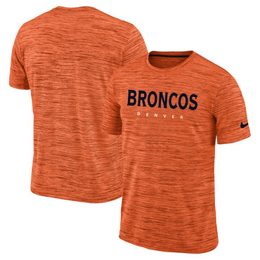 Denver Broncos Orange Velocity Performance T-Shirt - Click Image to Close