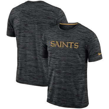 New Orleans Saints Black Velocity Performance T-Shirt