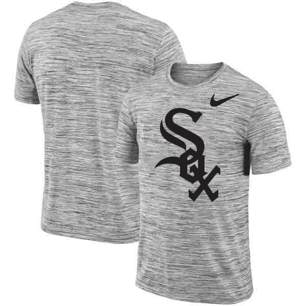 Chicago White Sox Nike Heathered Black Sideline Legend Velocity Travel Performance T-Shirt - Click Image to Close