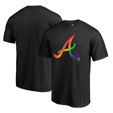 Atlanta Braves Fanatics Branded Black Big & Tall Pride T Shirt