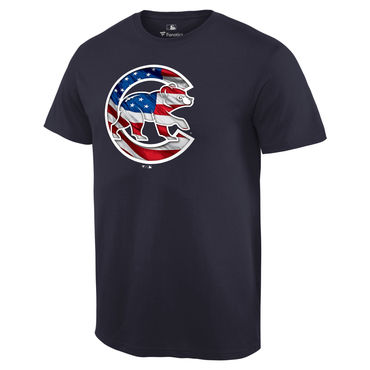 Chicago Cubs Navy Banner Wave T Shirt