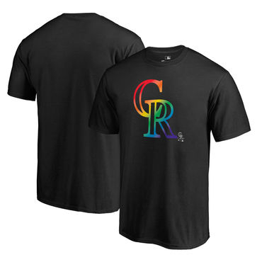 Colorado Rockies Fanatics Branded Pride Black T Shirt