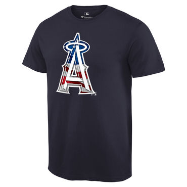 Los Angeles Angels of Anaheim Navy Banner Wave T Shirt
