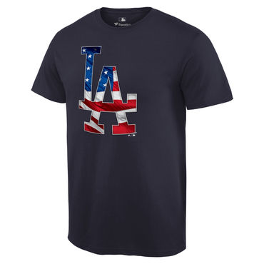 Los Angeles Dodgers Navy Banner Wave T Shirt
